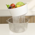 Double Layer Kitchen Colander Manufacturer - Plastic Multi-Purpose Rotating Strainer