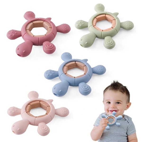 Baby Teether Ring Manufacturer - Eco-friendly Silicone & Wood Teething Toy