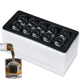 Silicone Ice Cube Tray Manufacturer - 10 Cavity Clear Crystal Ball Wine Whiskey Mold