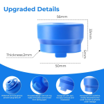 Reusable Silicone Water Jug Cap Factory - 2025 New 3 5 Gallon Non-Spill 55mm Lids