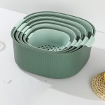Double Layer Kitchen Colander Manufacturer - Plastic Rotating Fruit Vegetable Cleaning