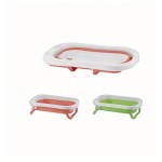 Toddler Bath Tub Bathmat Manufacturer - Whale Folding Non Slip Legs Deep Pink