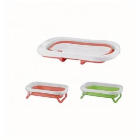 Toddler Bath Tub Bathmat Manufacturer - Whale Folding Non Slip Legs Deep Pink