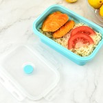 Collapsible Silicone Lunch Box Factory - 4 Pack Reusable Foldable Food Grade Bento
