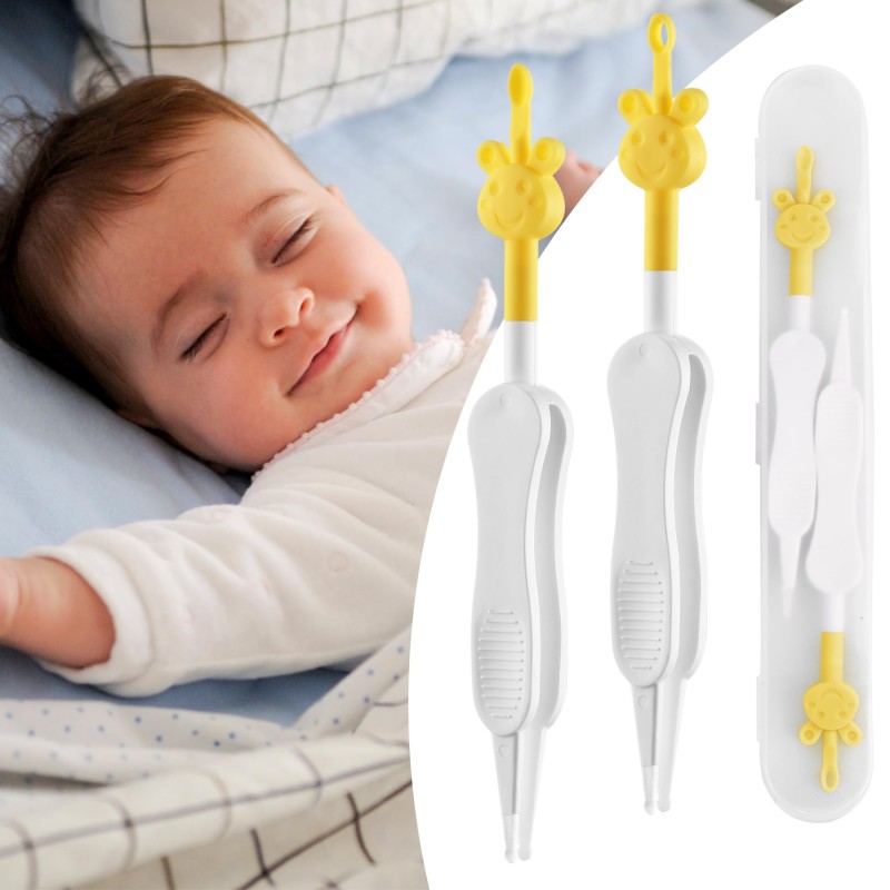 Baby Nose and Ear Cleaner Factory - 2 Pack 3 in 1 Soft Silicone Picker Tool