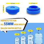 Water Jug Cap Manufacturer - Reusable Food Grade BPA-Free Silicone 55mm Cover