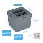 Clear Ice Cube Mold Factory - Modern Crystal Square Block Container Easy Release