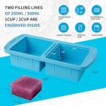 Silicone Freezer Container Factory - 1-2 Cup Rectangle Mold Soup Sauce Ice Cube Tray