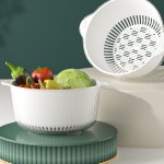 Double Layer Kitchen Colander Manufacturer - Plastic Multi-Purpose Rotating Strainer