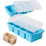 Extra-large Rectangle Silicone Freezer Container Manufacturer - 1-2 Cup Inner Tray
