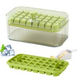Silicone Ice Cube Tray Factory - Portable One-Touch Release 64 Grids Maker