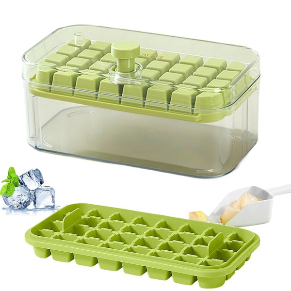 Silicone Ice Cube Tray Factory - Portable One-Touch Release 64 Grids Maker