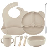 Toddler Baby Feeding Set Manufacturer - BPA Free Silicone Self Dining Spoon Bibs