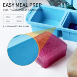 Silicone Freezer Container Factory - 1-2 Cup Rectangle Mold Soup Sauce Ice Cube Tray