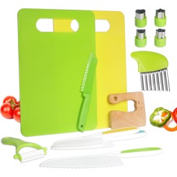 Kids Cooking Tools Set Manufacturer - Safe Knives & Crinkle Cutter Board Toddler