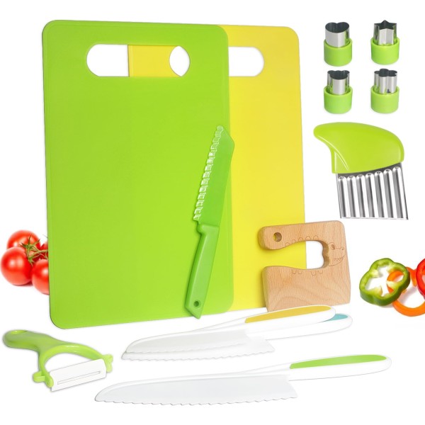 Kids Cooking Tools Set Manufacturer - Safe Knives & Crinkle Cutter Board Toddler