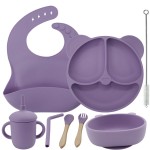Toddler Baby Feeding Set Manufacturer - BPA Free Silicone Self Dining Spoon Bibs