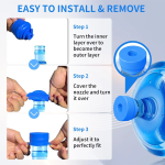 Reusable Silicone Water Jug Cap Factory - 2025 New 3 5 Gallon Non-Spill 55mm Lids