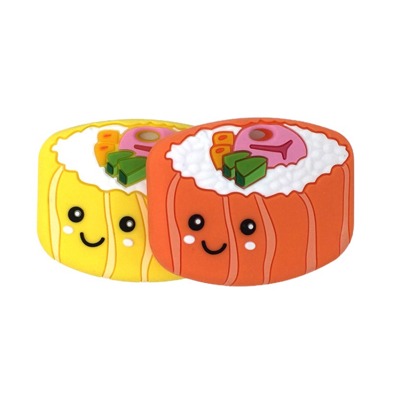 Cartoon Silicone Teether Ring Factory - Safe Food Grade Ice-Cream Pizza Design