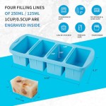 Extra-large Rectangle Silicone Freezer Container Manufacturer - 1-2 Cup Inner Tray