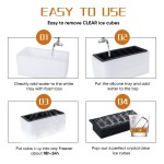 Large Crystal Ice Cube Maker Tray Factory - 6 Cavity BPA-Free Silicone Cocktail Mold