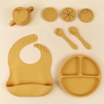Baby Silicone Feeding Mat Set Manufacturer - Cute Portable with 450ml Bottle