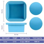 Kitchen Freezer Container Manufacturer - 1-2 Cup Silicone Ice Cube Bowl Tray Mold