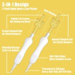 Professional Baby Nose Cleaner Factory - 2 Pack Silicone Ear Wax Remover Tool