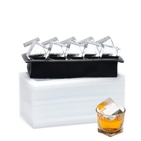 Silicone Clear Crystal Ice Cube Mold Manufacturer - Easy Release Whiskey Design