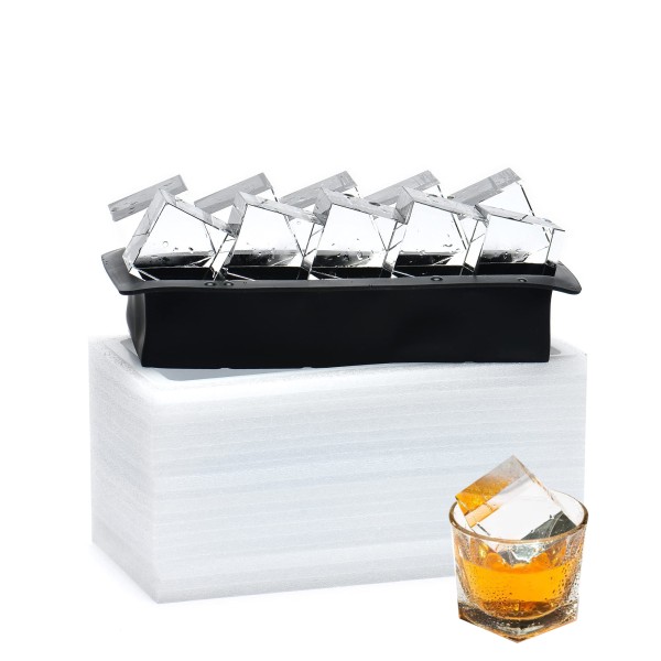 Silicone Clear Crystal Ice Cube Mold Manufacturer - Easy Release Whiskey Design