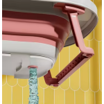 Toddler Bath Tub Bathmat Manufacturer - Whale Folding Non Slip Legs Deep Pink