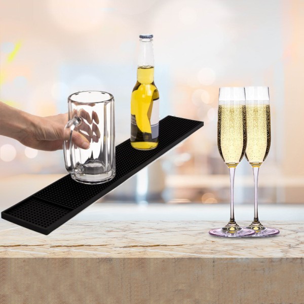 Non-Slip Cocktail Mat Manufacturer - Custom Logo Silicone Rubber Bar Countertop Mat