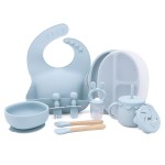 Toddler Silicone Feeding Bowl Set Manufacturer - BPA Free Solid Color with Handle