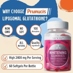 Whitening Gummies Vitamin C & E Biotin Keratin Strawberry Flavor Whitening Collagen Supplementation for All Skin Types  Ages