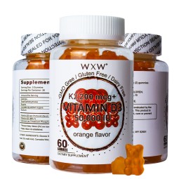 WXW OEM ODM Vitamin D3 Gummies Bone Health Immune Support Vegan Sugar-Free Previde GMP Certified