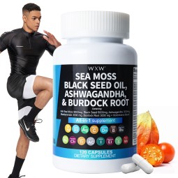 OEM Organic Sea Moss Shilajit Capsules Supplement Natural Ashwagandha Sea Moss Capsules