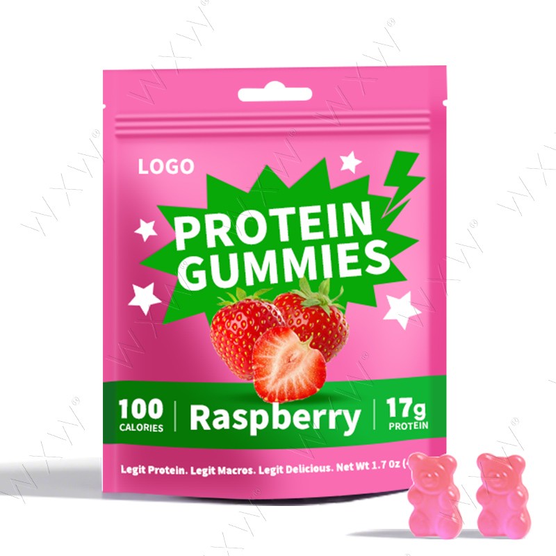 Natural Peach High-Protein Gummies with 17g Muscle Gain Protein Gummies Adult Protein Supplement Vitamin Gummies