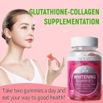 Whitening Gummies Vitamin C & E Biotin Keratin Strawberry Flavor Whitening Collagen Supplementation for All Skin Types  Ages
