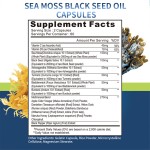 In Stock 9000mg Sea Moss Skin Care Hard Capsules Multimineral  Sea Moss 3000mg Black Seed Oil 2000mg Sea Moss Capsules
