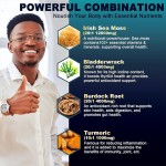 In Stock 9000mg Sea Moss Skin Care Hard Capsules Multimineral  Sea Moss 3000mg Black Seed Oil 2000mg Sea Moss Capsules
