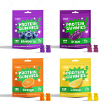 Natural Peach High-Protein Gummies with 17g Muscle Gain Protein Gummies Adult Protein Supplement Vitamin Gummies