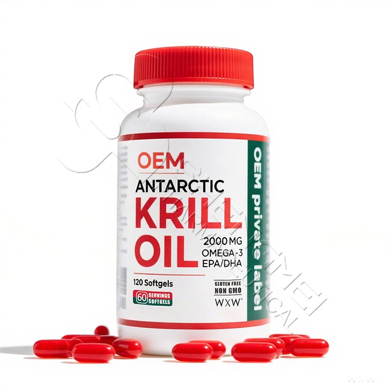 Hot Sales Brain Health Supplement Krill Oil Capsules Omega 3 Epa Dha Antarctic Krill Oil Softgel