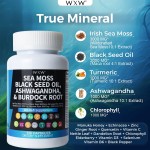 OEM Hot Sale Shilajit and Seamoss Capsule Sea Moss 7000mg Black Seed Oil 4000mg Ashwagandha 2000mginger & Shilajit 9000mg