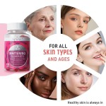 Whitening Gummies Vitamin C & E Biotin Keratin Strawberry Flavor Whitening Collagen Supplementation for All Skin Types  Ages