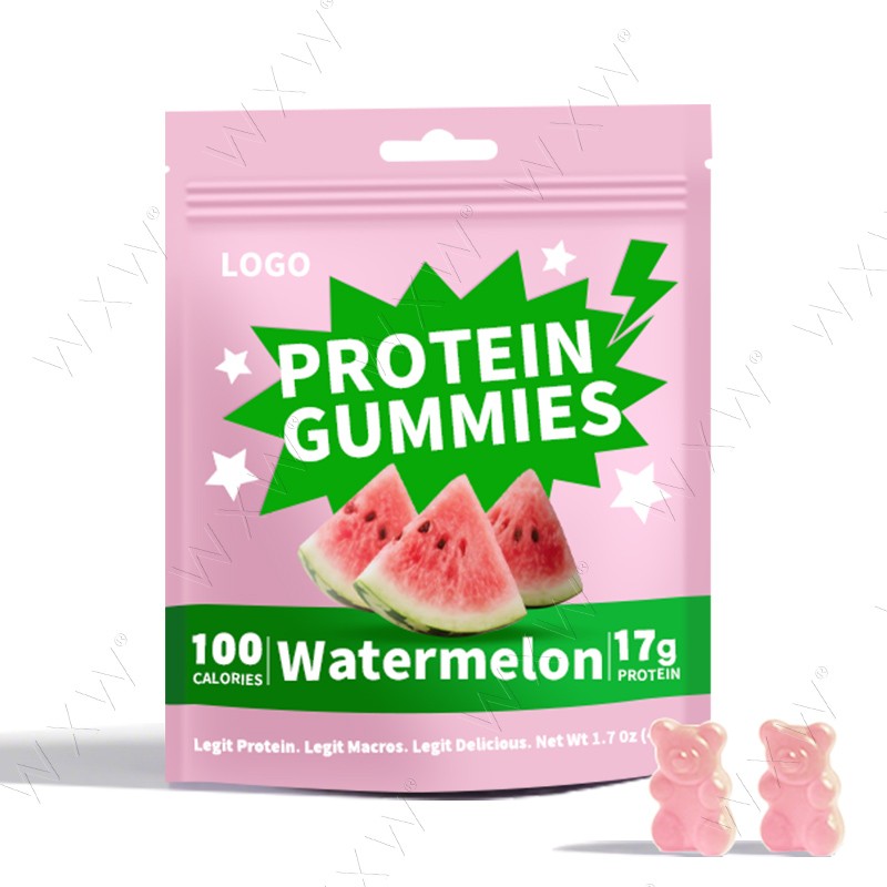OEM/ODM Private Label Healthcare Protein Supplement Watermelon High Protein Gummies with 17g Muscle-Fueling Whey Protein Isolate