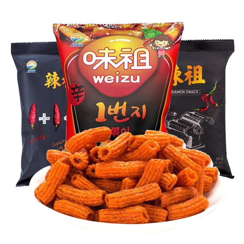 Korean Snacks Hot Chicken Roll Spicy Rice Cake Sticks  Favorite Snack