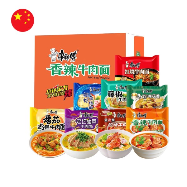 中国麻辣方便面流行方便速食康师傅袋装方便面