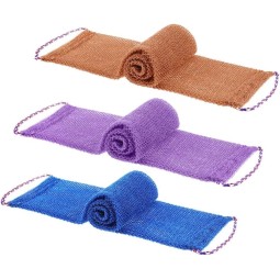 Bath Towel Sponge Manufacturer - African Nylon Scrub Net with Hand Rope Exfoliating