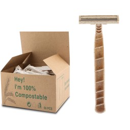 Eyebrow Trimmer Manufacturer - Two-Layer Blade Wheat Card Pole Compostable Disposable