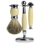 Shaving Brush Set Manufacturer - Wood Handle Badger Hair with Stand Holder